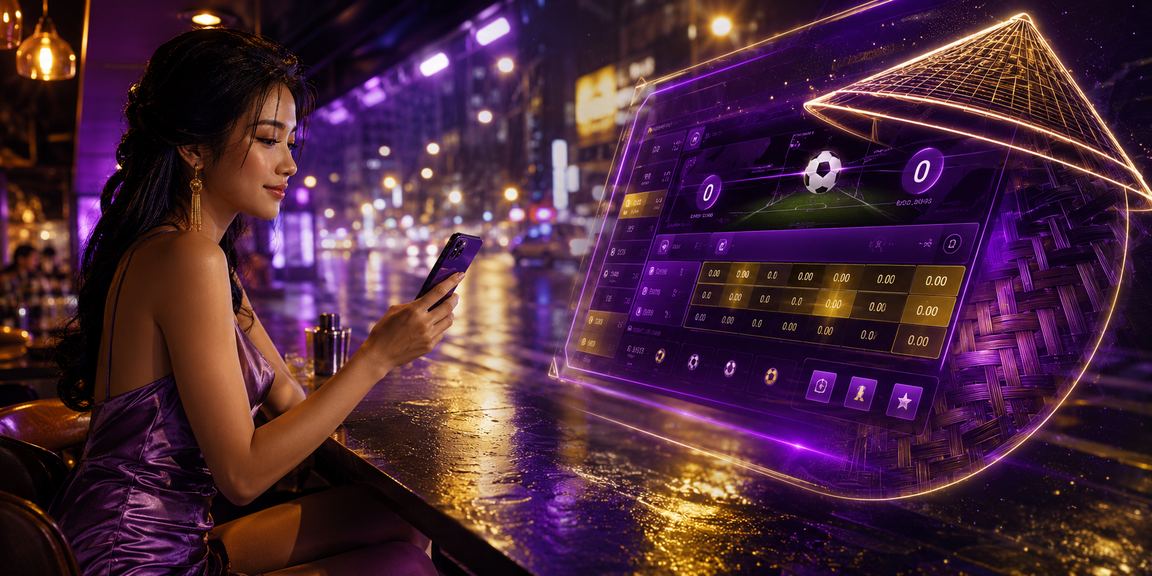 Người phụ nữ đội nón lá dùng điện thoại chơi casino mobile tại Hồ Chí Minh